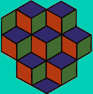 En retournant la figure, nous ne voyons plus que 5 cubes...